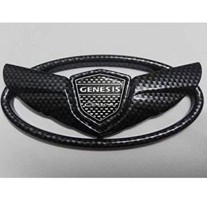 Genesis Coupe Black Carbon Fiber Front Grill Plate 3D Sticker